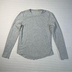 Lululemon Womens Cotton Long Sleeve Size 6 Gray Athleisure Workout Lounge